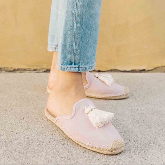 Soludos Shoes - New Soludos Suede Pink Tassel Mules size 7